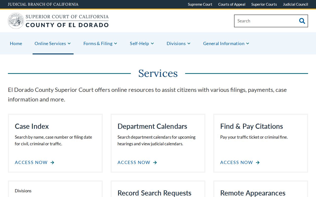 South Lake Tahoe residents directory Superior Court online services