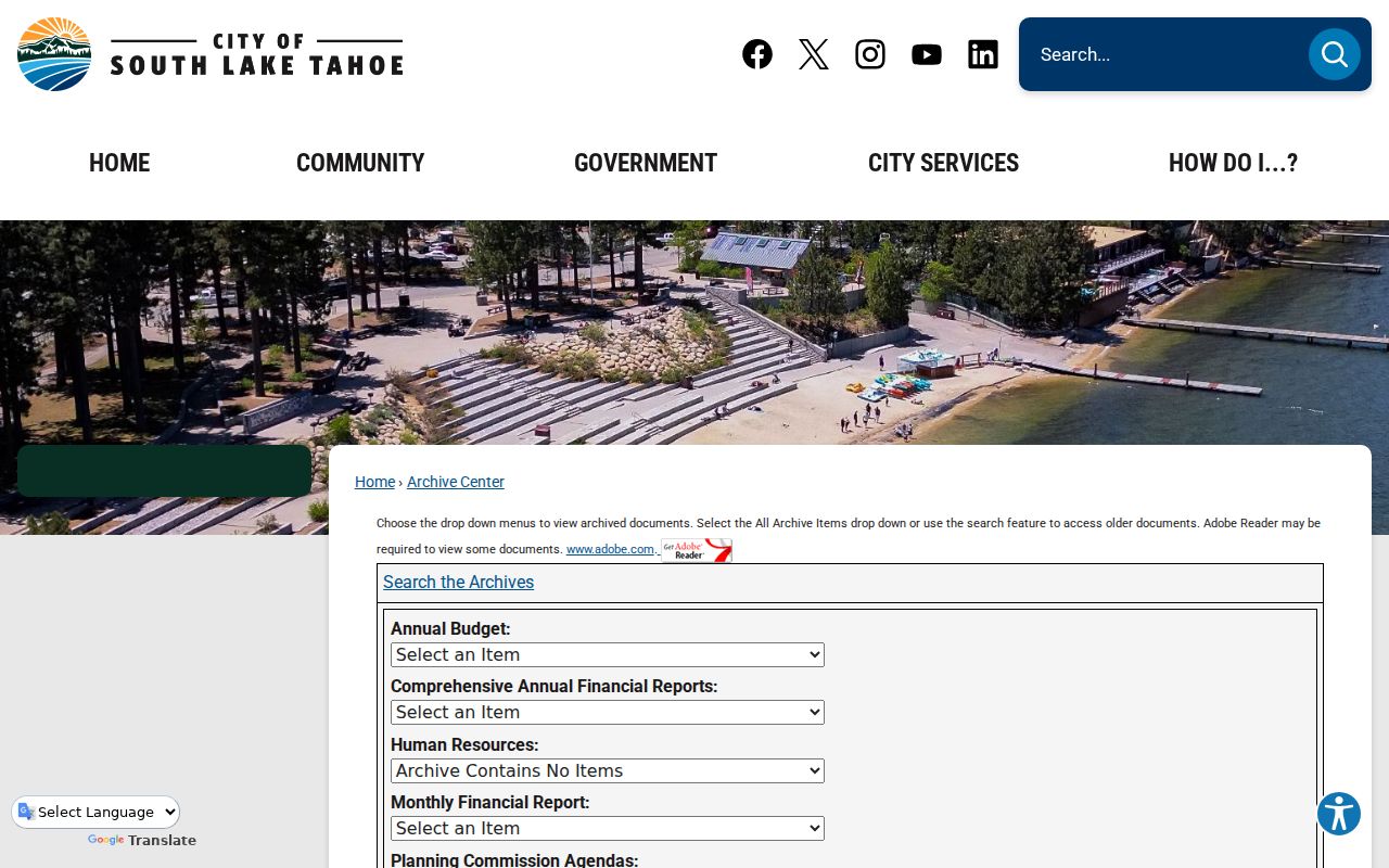 South Lake Tahoe residents directory city archive search
