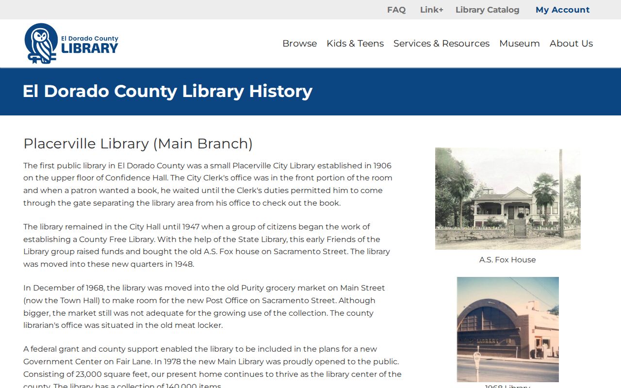 South Lake Tahoe city directory library history